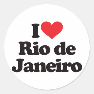 I Love Rio de Janeiro Classic Round Sticker
