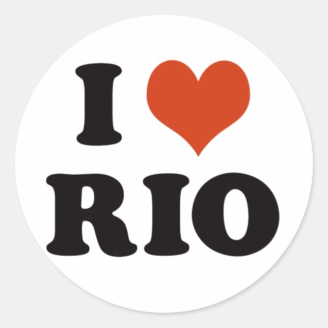 I love rio de janeiro classic round sticker (Front)