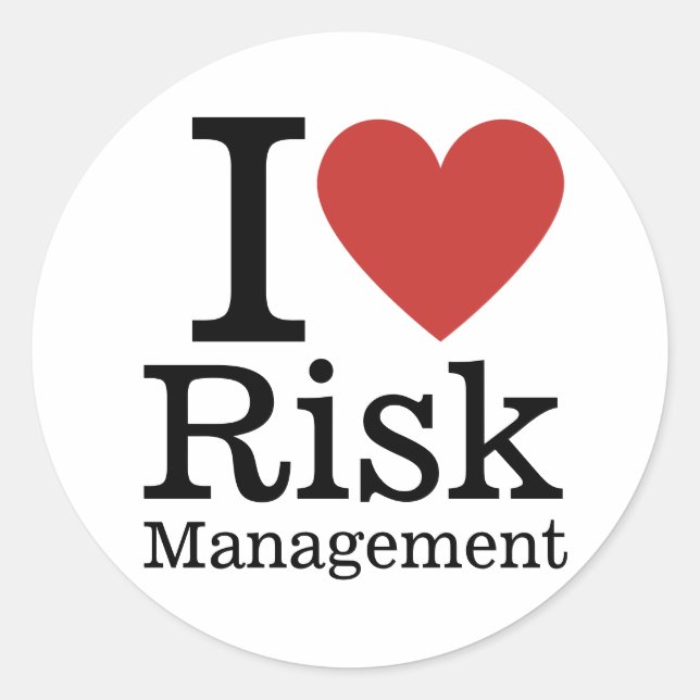 I ❤️ Love Risk Management (for Employees) CUSTOM Classic Round Sticker (Front)