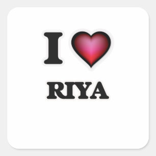 I Love Riya Square Sticker