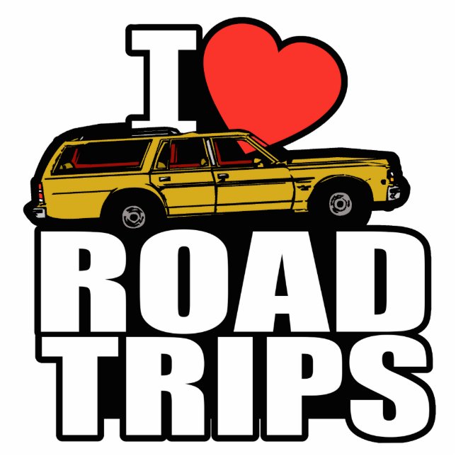 I Love Road Trips Photo Sculpture Magnet (Front)