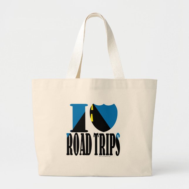 I Love Roadtrips! Large Tote Bag (Front)