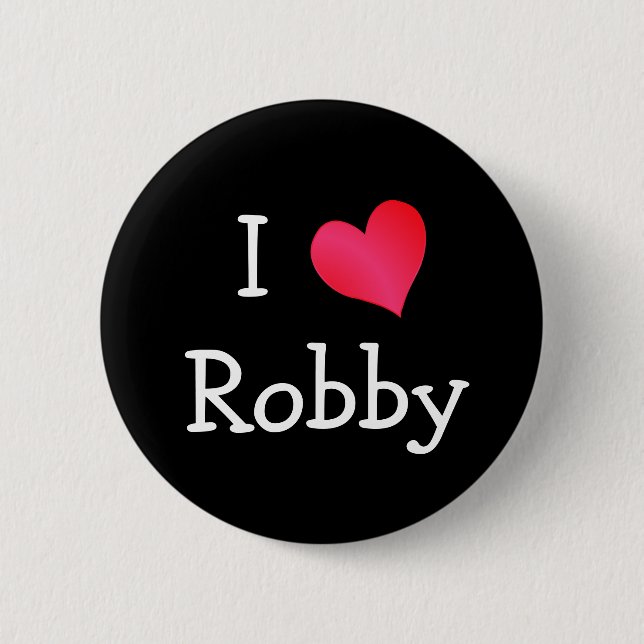 I Love Robby 6 Cm Round Badge (Front)