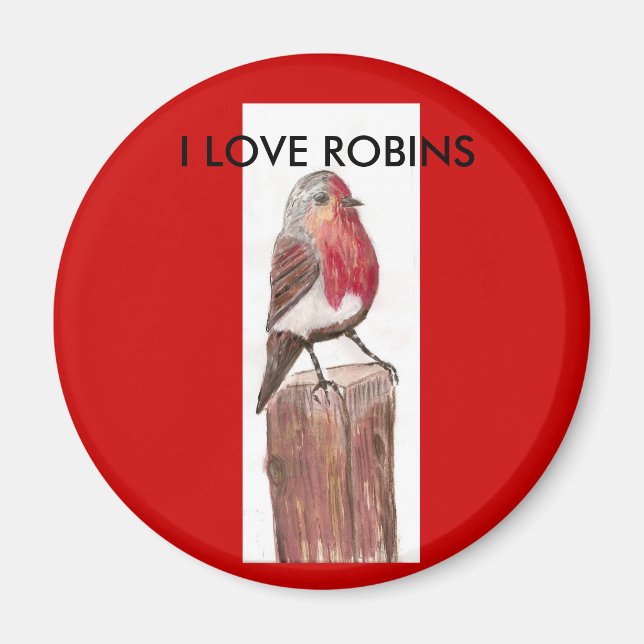 , I LOVE ROBINS Magnet (Front)
