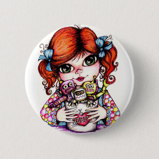 I Love Robots 6 Cm Round Badge