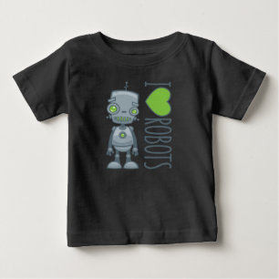 I Love Robots Baby T-Shirt
