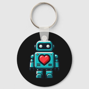 I Love Robots Happy Valentine Apparel  Key Ring