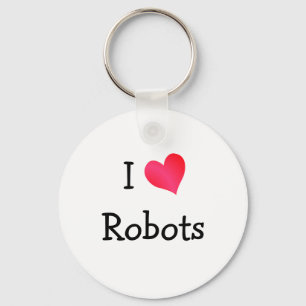 I Love Robots Key Ring