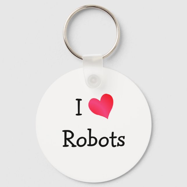 I Love Robots Key Ring (Front)