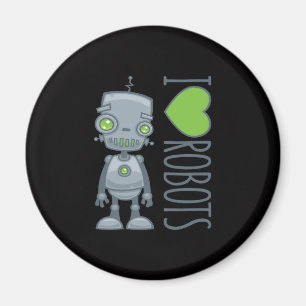 I Love Robots Magnet