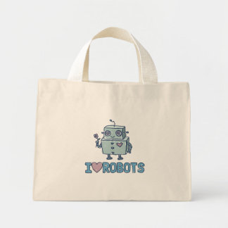 I Love Robots Tote Bag