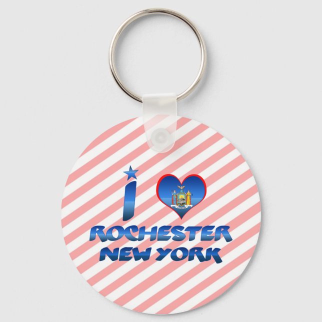 I love Rochester, New York Key Ring (Front)