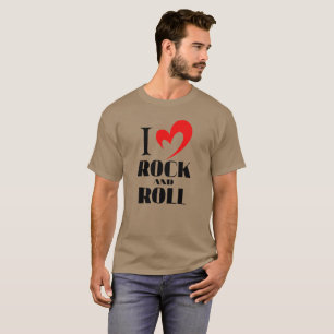 I Love Rock and Roll Music heart music Valentines T-Shirt