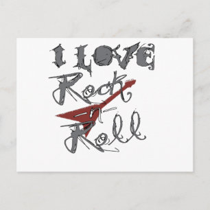 I love Rock and Roll Postcard