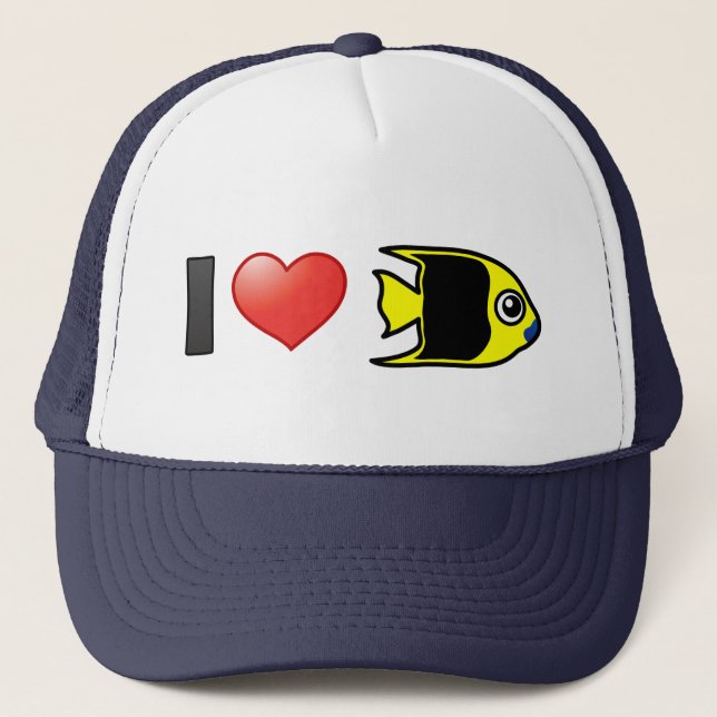 I Love Rock Beauty Trucker Hat (Front)
