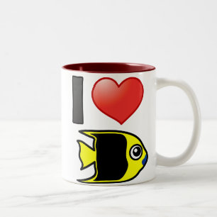 I Love Rock Beauty Two-Tone Coffee Mug