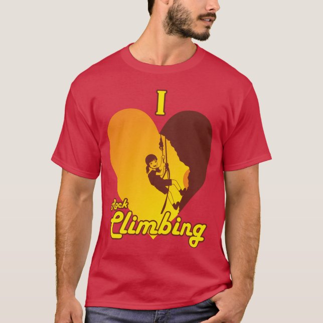 i Love Rock Climbing girl T-Shirt (Front)