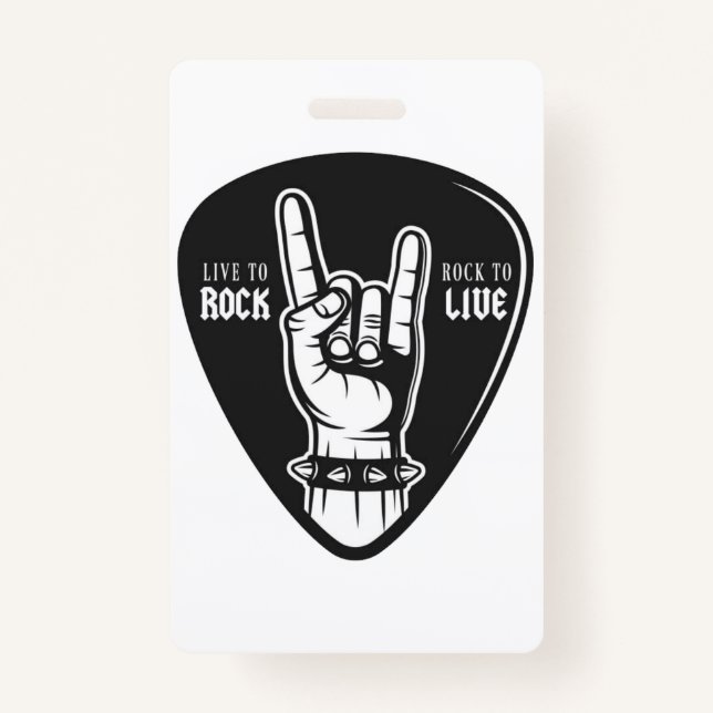 I love rock ID badge (Front)