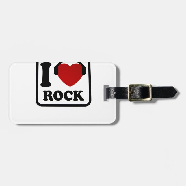 I love Rock Luggage Tag (Front Horizontal)