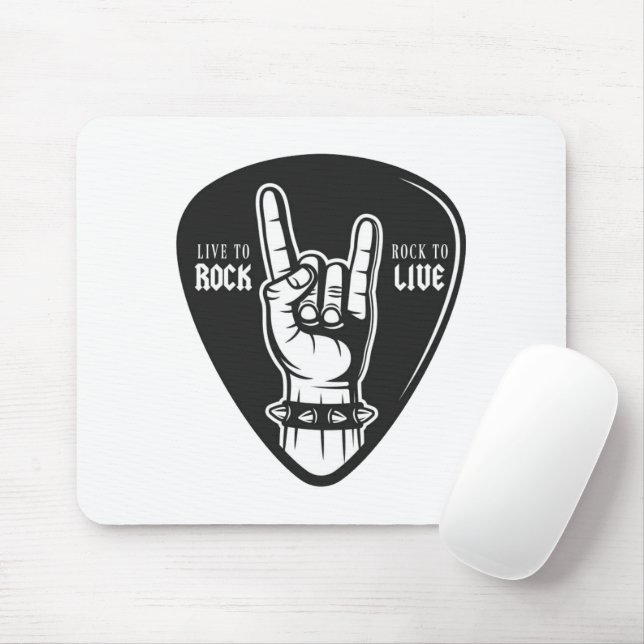 I love rock mouse mat (With Mouse)