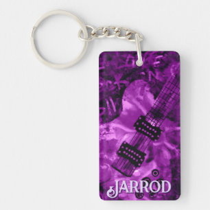 I Love Rock 'N Roll Electric Guitar Personalised Key Ring