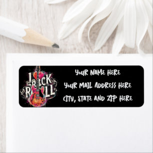 I Love Rock N Roll Electric Guitar Return Address