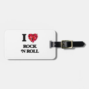 I love Rock 'N Roll Luggage Tag