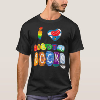 I Love Rock Painting Funny Rock Painter Artist T  T-Shirt