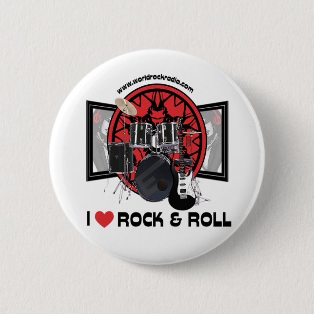 I Love Rock & Roll Button (Front)