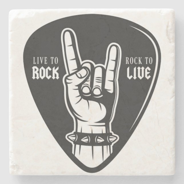 I love rock stone coaster (Front)