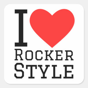 I love rocker style square sticker
