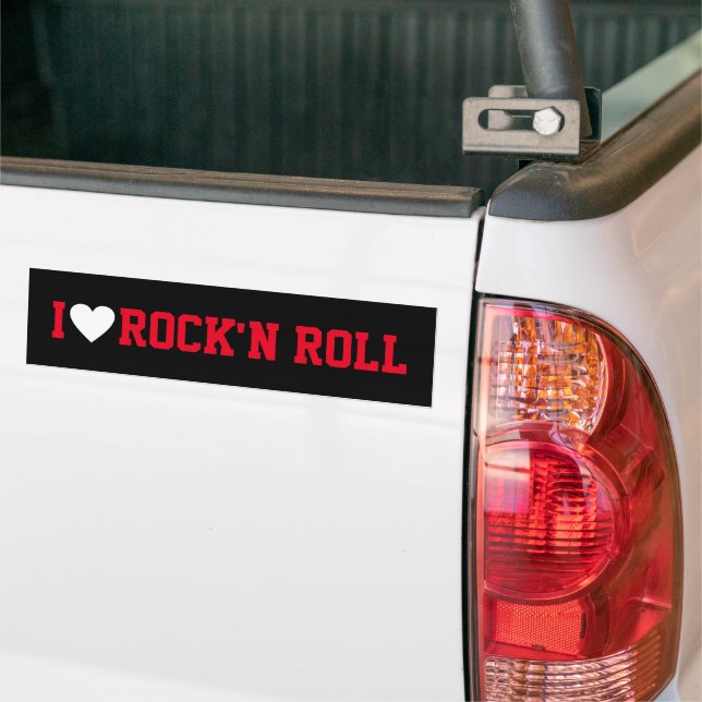 i love rock'n roll bumper sticker (On Truck)