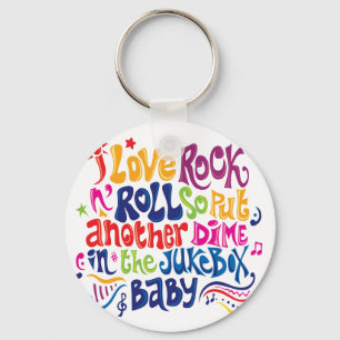 I love rock'n roll key ring