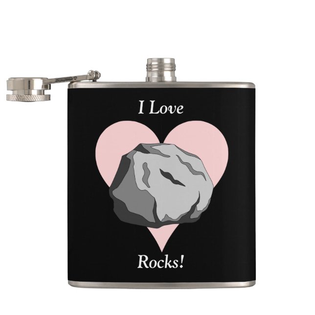 I Love Rocks! Hip Flask (Opened)
