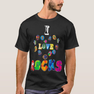 I Love Rocks  Painting Stone Hiding Hobby Gift Ide T-Shirt
