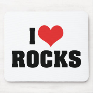 I Love Rocks - Rock Geology Geologist Lover Mouse Mat