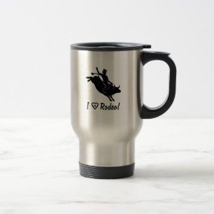 I Love Rodeo: Bull Rider Travel Mug