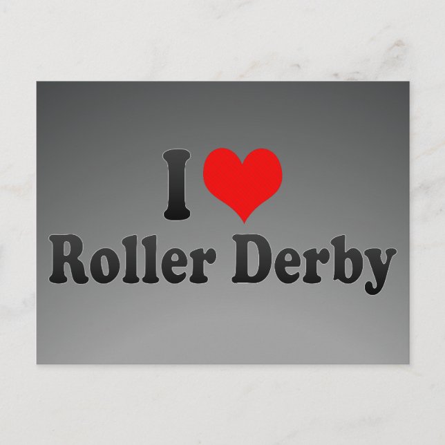 I love Roller Derby Postcard (Front)