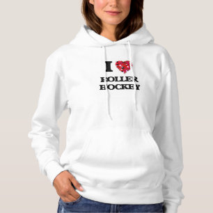 I Love Roller Hockey Hoodie