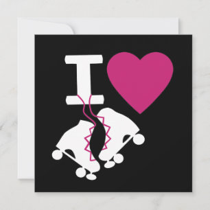 I Love Roller Skating Invitation