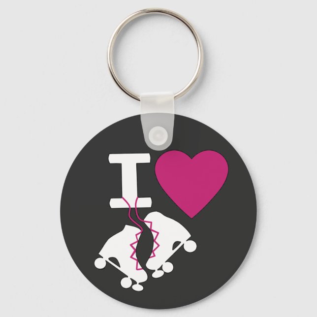 I Love Roller Skating Key Ring (Front)