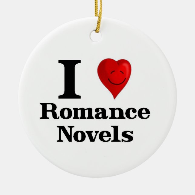 I Love Romance Novels Ceramic Tree Decoration (Front)