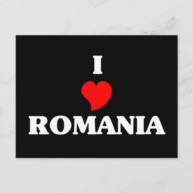 I Love Romania Postcard (Front)