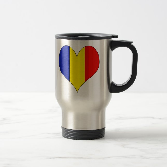 I Love Romania Travel Mug (Right)
