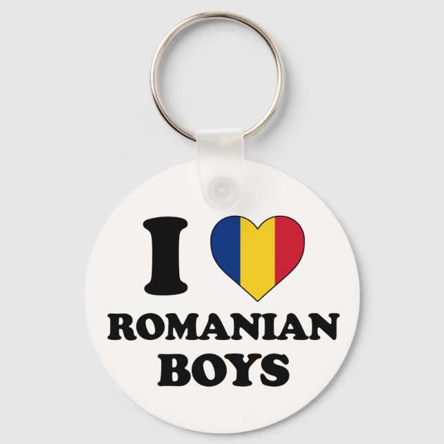 I love Romanian boys Key Ring (Front)