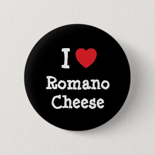I love Romano Cheese heart T-Shirt 6 Cm Round Badge