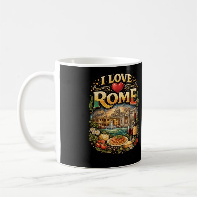 I Love Rome Coffee Mug (Left)