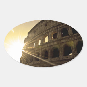 I love Rome - Colosseum Oval Sticker