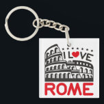 I Love Rome Italy Colosseum Travel Key Ring<br><div class="desc">Beautiful Rome Italy Colosseum Acrylic Keychain. The italian capital Rome is located in the central-western portion of the Italian Peninsula and is a popular travel destination and known worldwide with its monumental landmarks and sights. Works great as a travel souvenir and gift for every tourist.</div>