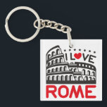 I Love Rome Italy Colosseum Travel Key Ring<br><div class="desc">Beautiful Rome Italy Colosseum Acrylic Keychain. The italian capital Rome is located in the central-western portion of the Italian Peninsula and is a popular travel destination and known worldwide with its monumental landmarks and sights. Works great as a travel souvenir and gift for every tourist.</div>